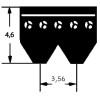 Courroie nervurée 8PK1688 Optibelt - pour tracteur Renault