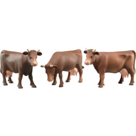 jouet bruder Set de vaches, marron (16 pcs) - Ref: U02308