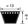 Courroie trapézoïdale A33 13x841 Optibelt