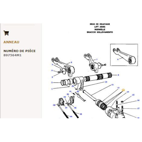 Jeu De Segments De Piston - pour Massey Ferguson - Adaptable - Ref origine : 897564M1