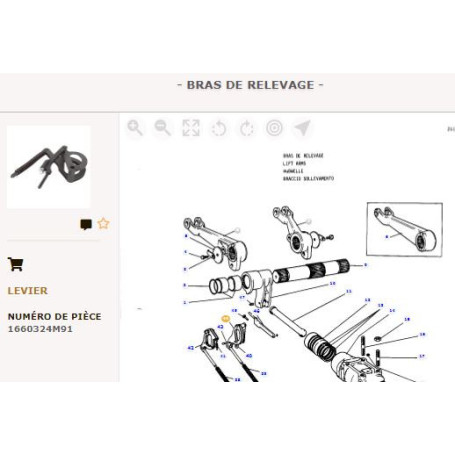 Maillon d’assemblage - pour Massey Ferguson - Adaptable - Ref origine : 1660324M91