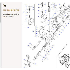 Kit De Reparation Hydraulique - pour Massey Ferguson - Adaptable - Ref origine : 1810860M93