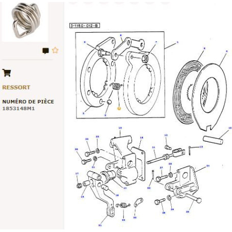 Ressort De Declencheur (x10) - pour Massey Ferguson