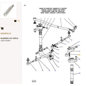 Broche De Direction - Massey Ferguson - Ref: VPJ5241