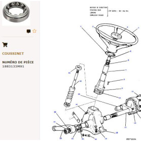 Roulement 29,9x55,6 mm / 15 Vapormatic - Massey Ferguson - Ref: VPJ5220