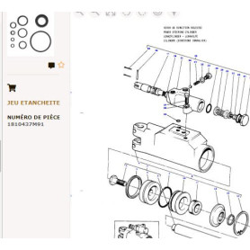 Jeu de joints toriques - Landini, Massey Ferguson - Ref: VPJ4000