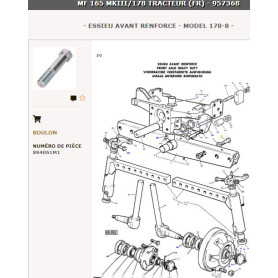 Boulon Essieu - Massey Ferguson - Ref: VPJ1714