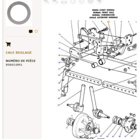 Cale 0.028" / 0.71 mm - pour Massey Ferguson - Adaptable - Ref origine : 898018M1