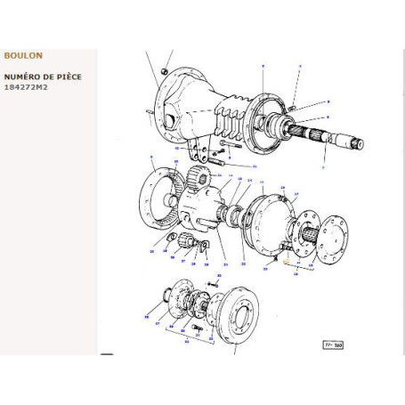 Boulon De Roue (x10) - pour Massey Ferguson - Adaptable - Ref origine : 184272M2