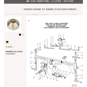 Ecrou De Roue (x10) - Massey Ferguson - Ref: VPH6207