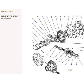 Pignon - pour Massey Ferguson - Adaptable - Ref origine : 885518M1