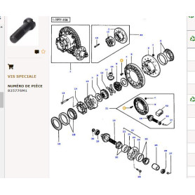 Boulon (x10) - pour Massey Ferguson - Adaptable - Ref origine : 825776M1