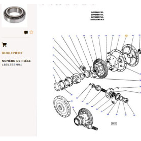 Roulement - FORD, Massey Ferguson, New Holland - Ref: VPH3202