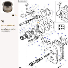 Manchon d’accouplement - pour Massey Ferguson - Adaptable - Ref origine : 1866557M2