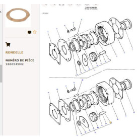 Rondelle de butée - pour Massey Ferguson - Adaptable - Ref origine : 1866545M2