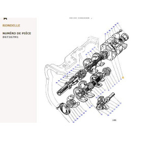 Rondelle de butée - Massey Ferguson - Ref: VPH1604