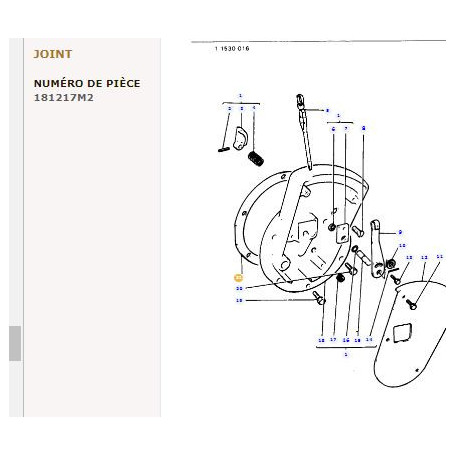 Joint (x10) - pour Massey Ferguson - Adaptable - Ref origine : 181217M3