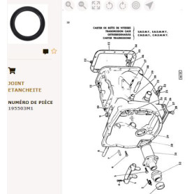 Joint De Retenie D'Huile (x10) - pour Massey Ferguson - Adaptable - Ref origine : 195503M1