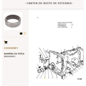 Roulement - pour Massey Ferguson - Adaptable - Ref origine : 886668M1