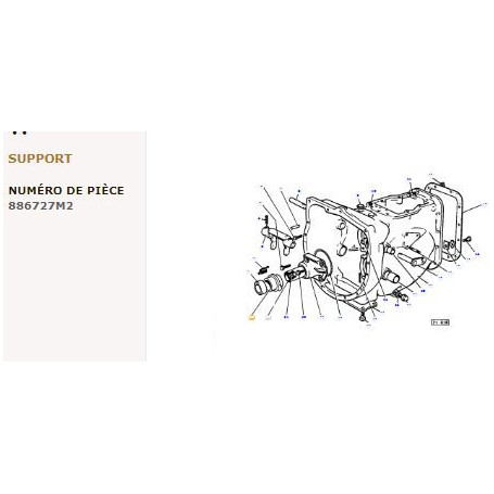 Bride - pour Massey Ferguson - Adaptable - Ref origine : 886727M4