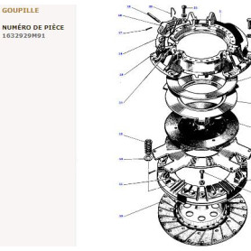 Goupille De Retenue (x3) - pour Massey Ferguson - Adaptable - Ref origine : 1632929M91