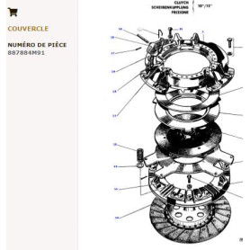 Mecanisme Embrayage - pour Massey Ferguson - Adaptable - Ref origine : 387884M91