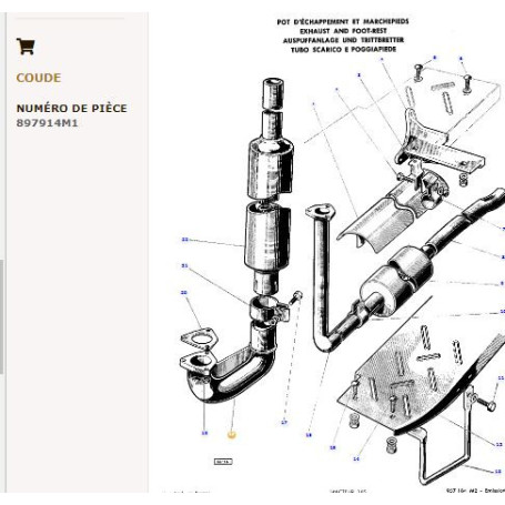 Coude - pour Massey Ferguson - Adaptable - Ref origine : 897914M1