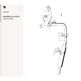 Joint de coude d'échappement - pour Massey Ferguson - Adaptable - Ref origine : 182272M1