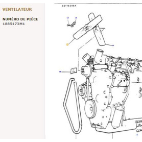 Pale de ventilateur - Landini, Massey Ferguson - Ref: VPE3801