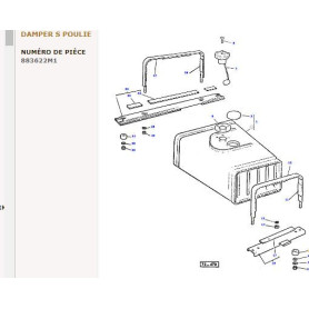 Silentbloc - pour Massey Ferguson - Adaptable - Ref origine : 883622M1