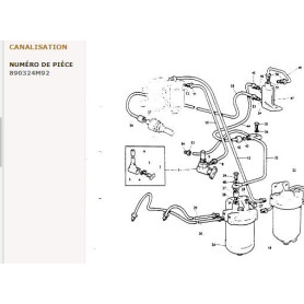 Conduite de carburant - pour Massey Ferguson - Adaptable - Ref origine : 890324M93
