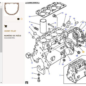 Joint principal pour carter arrière - Landini, Massey Ferguson, Renault - Ref: VPC5318