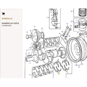 Assemblage De Rondelle Butee - pour Massey Ferguson - Adaptable - Ref origine : 735800M1