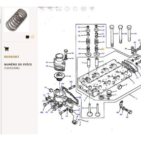 Kit De Commande Des Soupapes - pour Massey Ferguson - Adaptable - Ref origine : 735525M1