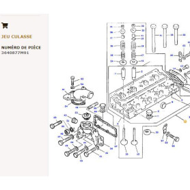 Culasse - pour Massey Ferguson - Adaptable - Ref origine : 3640877M91