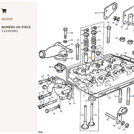 Guide De Soupape (x8) - pour Massey Ferguson - Adaptable - Ref origine : 732445M1