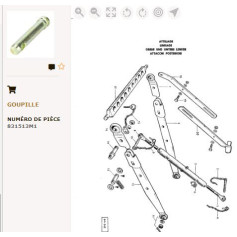 Axe De 3Eme Point 3/4 X 5 1/8 3/4 x 5 1/8 '' - Massey Ferguson - Ref: VLK7004