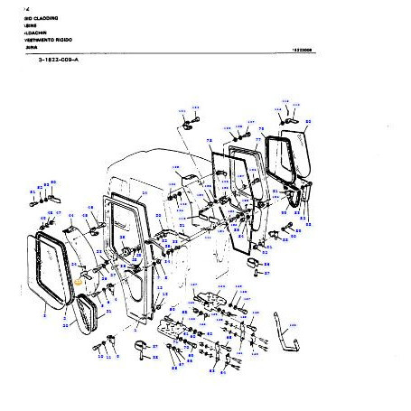 Verrou de porte intérieur en chrome - pour Massey Ferguson - Adaptable - Ref origine : 1870738M1