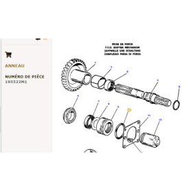 Joint Torique (x25) 3 1/4 x 3/16 " - pour Massey Ferguson - Adaptable - Ref origine : 195522M1