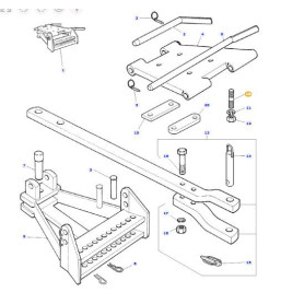 Tige filetée crochet oscillant - pour Massey Ferguson