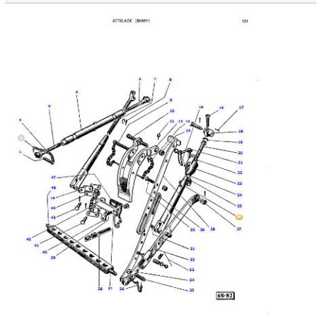 Douille de réglage+fourche - pour Massey Ferguson