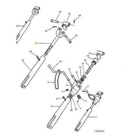 Axe de réglage + Fourche - pour Massey Ferguson