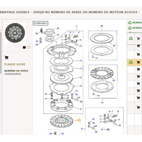 Disque d'embrayage USF - pour Massey Ferguson - Adaptable - Ref origine : 3599462M92