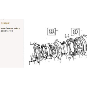 Disque d'embrayage USF - Massey Ferguson - Ref: 328010246