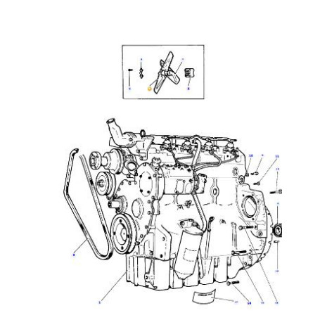 Pale de ventilateur pour - pour Massey Ferguson