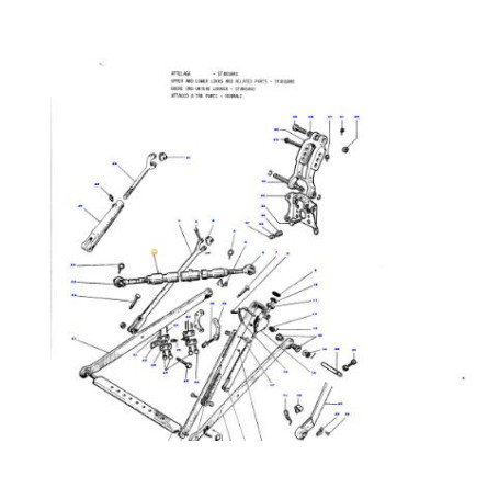 Barre de poussée rotule/rotule p/ MF - pour Massey Ferguson