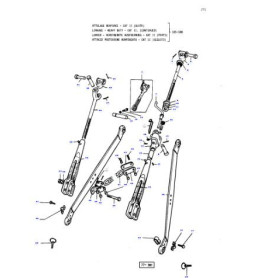 Axe + fourche - Landini, Massey Ferguson - Ref: 1863886M2N