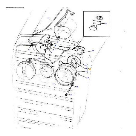 Phare avant - pour Massey Ferguson