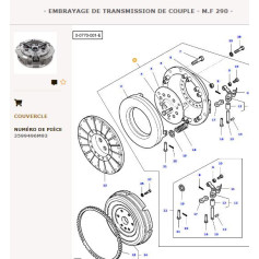 Embrayage automatique simple NGVO - pour Massey Ferguson - Adaptable - Ref origine : 3599496M93