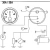 Ampèremètre 30A 12/24V 52mm - pour Massey Ferguson